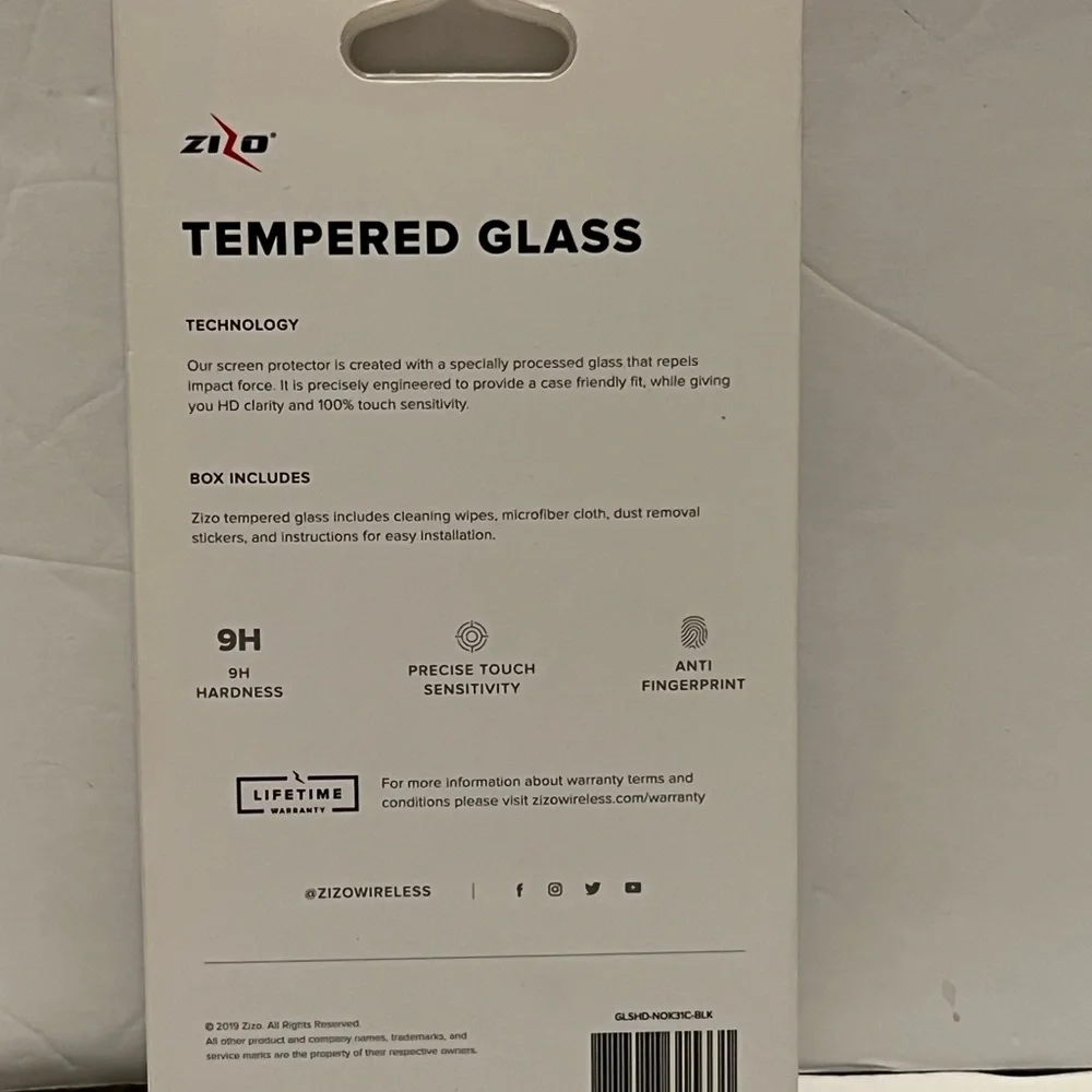 Zizo Tempered Glass Screen Protector Nokia 3.1C Brand New